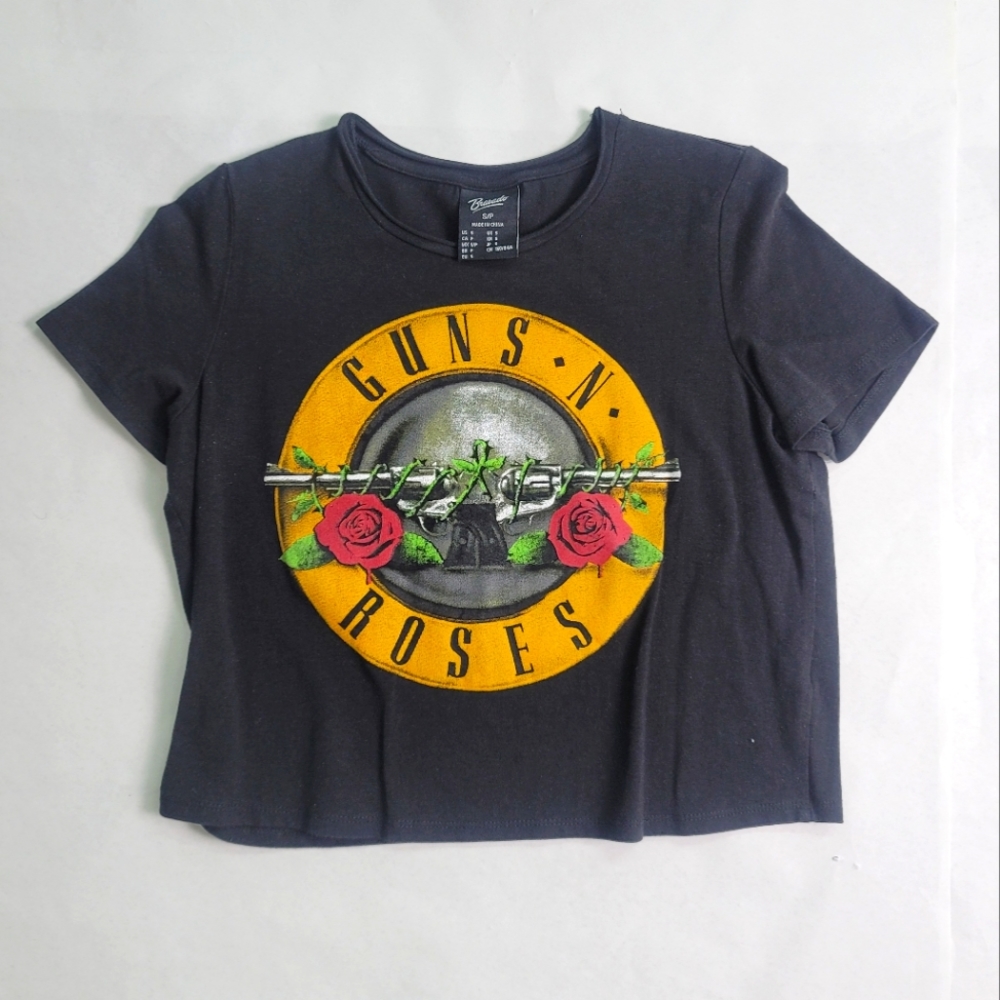 Bravado Black Guns N Roses Cropped Top